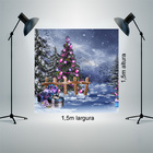 Painel Fotográfico Infantil Noite Estrelada Natal 1.5x1.5mp17