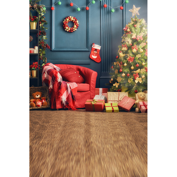 Painel Fotográfico Infantil Poltrona Vermelha Natal 2.2x1.5mp