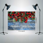 Painel Fotográfico Newborn Madeira Enfeitada Natal 2.2x1.5mp1