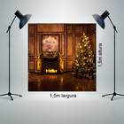 Painel Fotográfico Newborn Sala Com Lareira Natal 1.5x1.5mp17