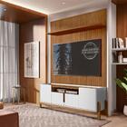 Painel Frisado 220x180 Cm E Rack 4 Portas 190 Cm Dcasa