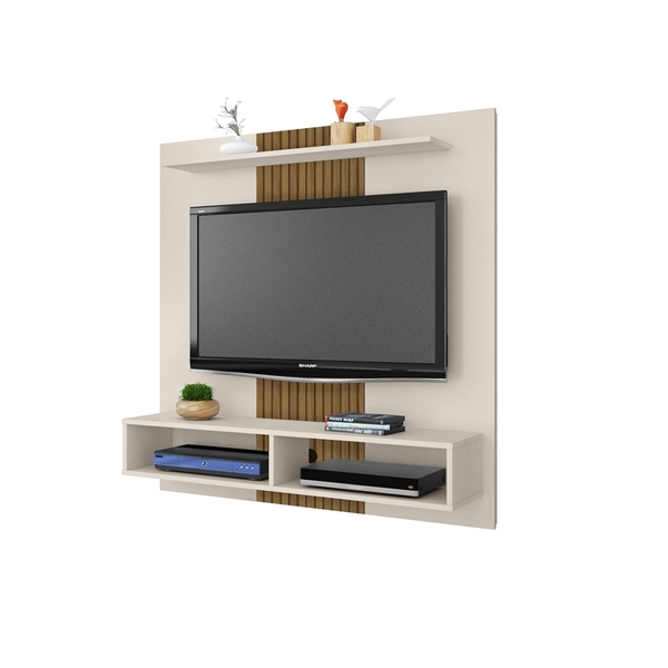 Painel Gama Off White Ripado – Bechara Móveis