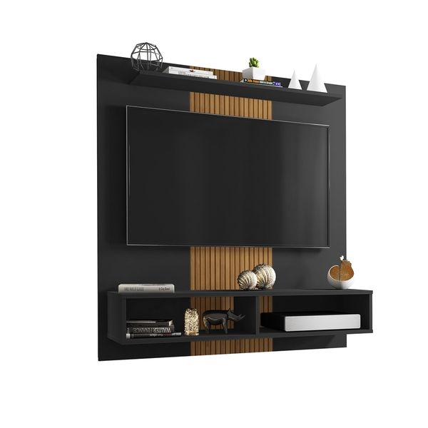 Painel Gama Preto Fosco/ripado – Bechara Móveis