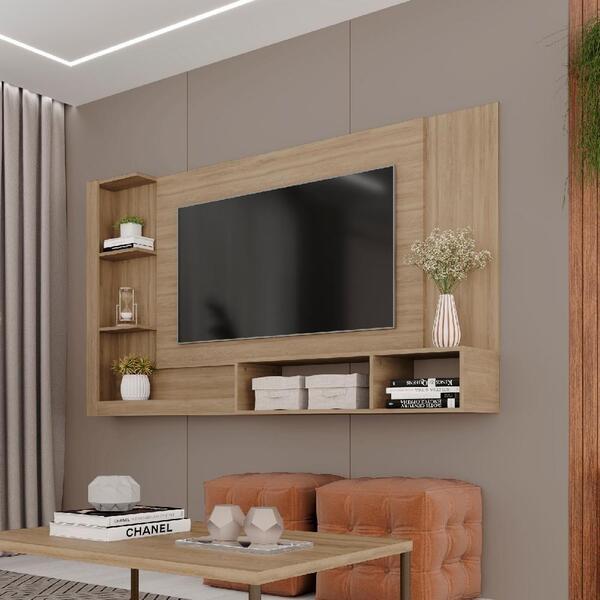 Painel Ganges Para Tv Até 60' Com Nicho E Prateleira