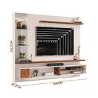 Painel Grande Para Tv 60 Polegadas Com Espelho Off White Frei