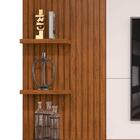 Painel Grande Ripado Para Tv Até 60 Polegadas Freijó Off Whit