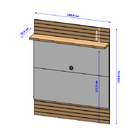 Painel Guaratuba Cinamomo/off White - Bechara Móveis