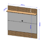 Painel Guarujá Naturalle/off White - Bechara Móveis
