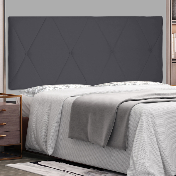 Painel Havana 1,95 Suede Zahav Estofados Cinza