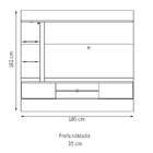 Painel Home 2 Portas Salinas Colibri