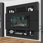 Painel Home Com Led Suspenso Grande Luapa Milão Preto