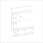 Painel Home De Tv 60 Polegadas Corrediças Telescópicas Quiditá