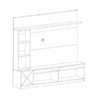 Painel Home De Tv 60 Polegadas Corrediças Telescópicas Quiditá