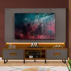 Painel Home Para Sala Até 75 Polegadas Com Led Cinza Urbano F