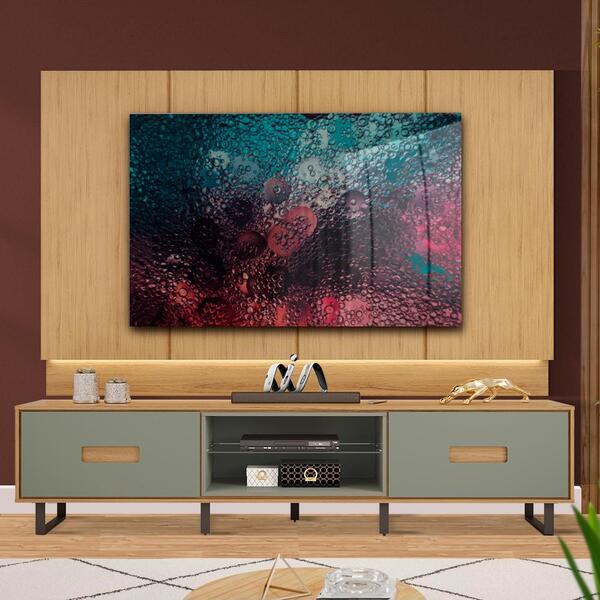 Painel Home Para Sala Até 75 Polegadas Com Led Natural Alecri