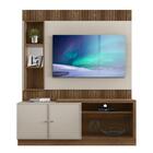 Painel Home Para Tv 55 Polegadas Off White Freijó Dourados Li