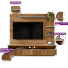 Painel Home Para Tv 55 Polegadas Ripado Dumont Linea Brasil