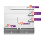 Painel Home Para Tv 55 Polegadas Ripado Dumont Linea Brasil