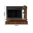 Painel Home Para Tv 60 Polegadas Freijó Preto Maragogi Linea