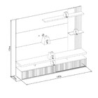 Painel Home Para Tv 60 Polegadas Freijó Preto Maragogi Linea
