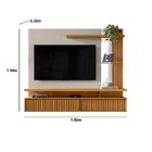 Painel Home Para Tv Até 60 Polegadas 154cmx182cm Com Ripado M