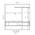 Painel Home Para Tv Até 60 Polegadas 1 Porta Atlântico Colibri