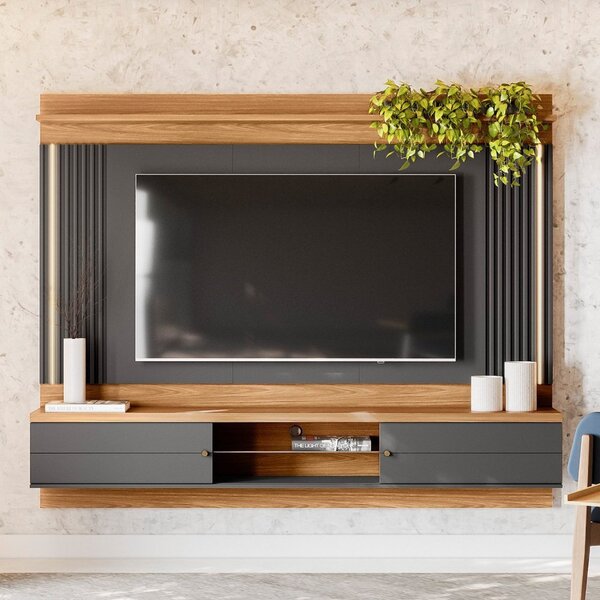 Painel Home Para Tv Até 75 Polegadas Com Led Barcelona Linea