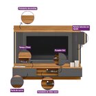 Painel Home Para Tv Até 75 Polegadas Com Led Barcelona Linea