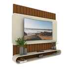 Painel Home Prime Para Tv Até 75 Polegadas Ripado Mdf Castanh
