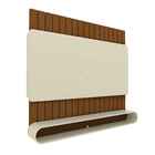 Painel Home Prime Para Tv Até 75 Polegadas Ripado Mdf Castanh
