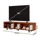 Painel Home Ripado 3 Portas Tv Até 75 Polegadas Nogueira Cinz