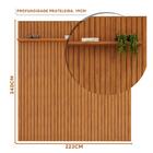 Painel Home Ripado 3 Portas Tv Até 75 Polegadas Nogueira Cinz