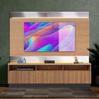 Painel Home Ripado Com Led Tv Até 70 Polegadas Freijó Preto F