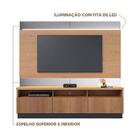 Painel Home Ripado Com Led Tv Até 70 Polegadas Freijó Preto F