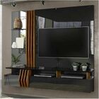 Painel Home Suspenso Bello Para Tv 55 Polegadas Preto Brilho