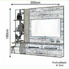 Painel Home Suspenso Bello Para Tv 55 Polegadas Preto Brilho