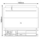 Painel Home Suspenso Com Gaveta E Porta De Correr Prime Areia