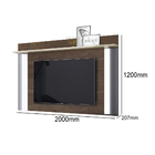 Painel Home Suspenso Henry P/ Tv 65 Pol. C/ Espelhos Madero/