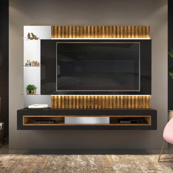 Painel Home Suspenso Para Tv 60 Polegadas Retti 100% Mdf Dj M