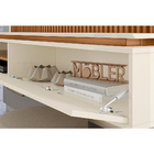 Painel Home Suspenso Para Tv Até 75" 01 Porta E 02 Nichos Met