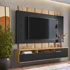 Painel Home Suspenso Richard Ripado C/ Portas Tv Até 70" Teca