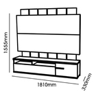 Painel Home Suspenso Richard Ripado C/ Portas Tv Até 70" Teca
