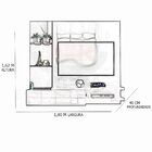 Painel Home Suspenso Turim Para Tv 55 Polegadas Demolição E O