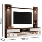 Painel Home Suspenso Tv 75 " Turin Espelho E Luminária Led Ma