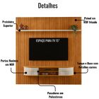 Painel Home Suspenso Tv 75 Polegadas New Bugatti Cinamomo Off