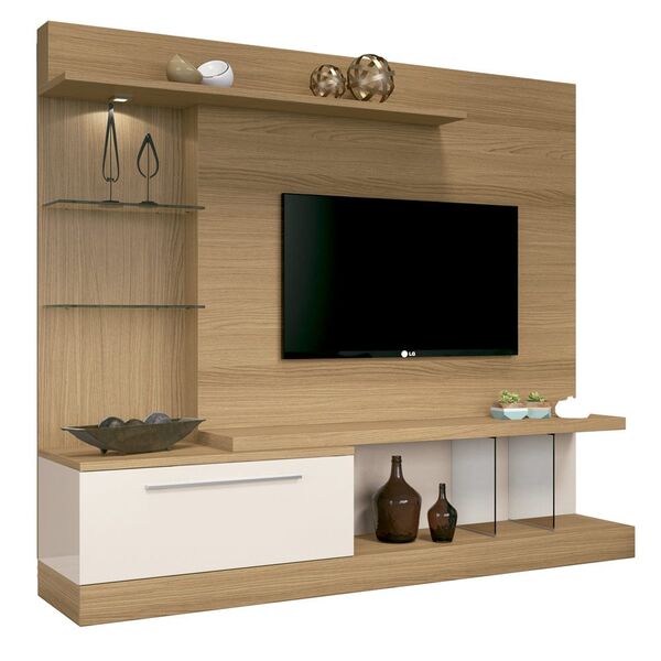 Painel Home Theater Para Tv Até 60" Sala De Estar Malone Off