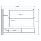 Painel Home Theater Suspenso Tv Até 65 Polegadas 2 Portas 207