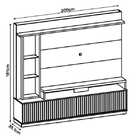 Painel Home Theater Toti Para Tv Até 65 Polegadas Sem Pés Com