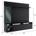 Painel Home Tv 50 Polegadas 180,4cm Em Mdp 3 Portas Quiditá
