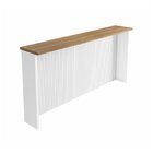 Painel Ilha Ripado Canelado 200cm  100% Mdf Branco/nature